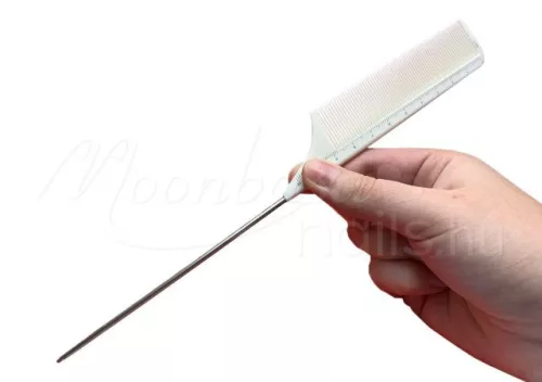 Stil Kamm mit Metallstiften, antistatisch  #J 06 Weiß