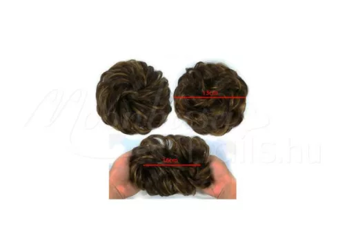 Gummiband Zopf  #A302Q5 4H27 Meliertes Naturbraun