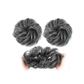 Gummiband Haarknoten/ Zopf  #A302Q5 1TDimgray Mohnblumengrau