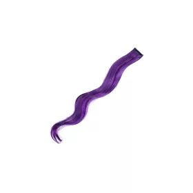 Farbige Haarverlängerung – gewellt 60 cm  Dunkelviolett