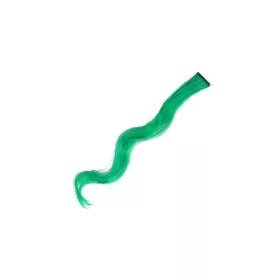 Farbige Haarverlängerungen – gewellt 60 cm  Grün