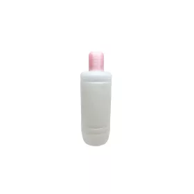 Transparente Kunststoffflasche mit rosa Verschluss 250 ml  