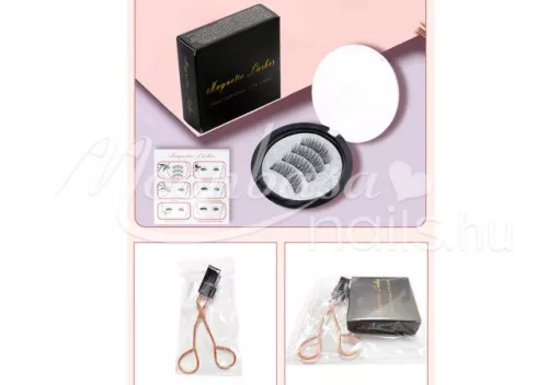 Zweilagige Wimpern mit drei Magneten 1 Paar + Pinzette #KS01 3 