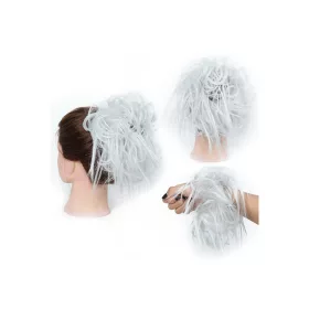 Langer Gummizopf Accessoire  Q17 Gray Hellgrau