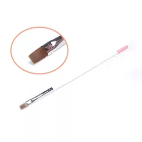 Gelpinsel flach  Z021 10 Weiß mit rosa Spitze