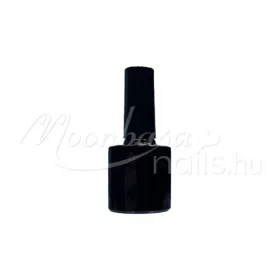 Flache Nagellackflasche 7 ml #010 B Glänzend Schwarz
