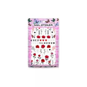 Selbstklebende Nagelsticker  F854 Rosen