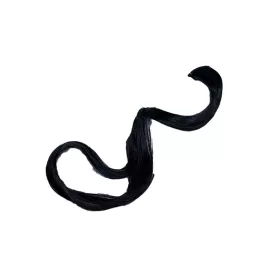 Farbige Haarverlängerungen – gewellt 60 cm  Schwarz