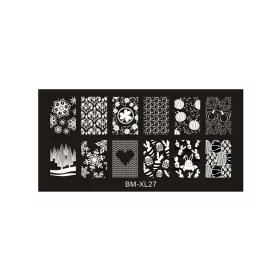 Nagelstempelplatte 6 x 12 cm BM XL27 